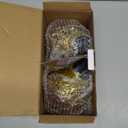 2 Pack Outdoor Solar Hanging Lantern Lights Metal LED Decorative Lamp for Garden Patio Courtyard Lawn and Table with Hollowed-Out Design (Sunset Blaze)