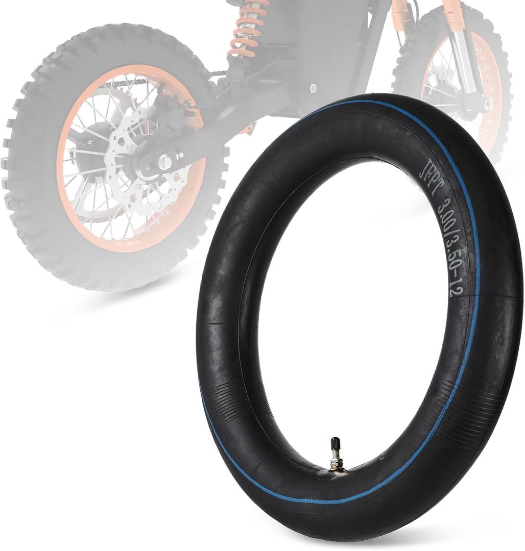 Electric Dirt Bike 3.00/3.50-12" Rear Back Inner Tube Fit for Tuttio Tutto Tutti Soleil 01 with TR4 Valve Motorccycle Heavy Duty Tire Tube Ebike