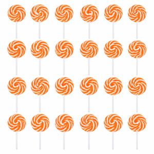 24 Bright Orange Swirl Pops (EXP 12/18/27)