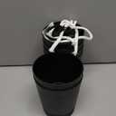 WSMKSZ 4 inch Self Watering Pots for Indoor Outdoor Plants, 6 Pack Plastic Flower Planters with Drainage Holes and Removable Saucers, Plant Pots with Wicking Rope, Modern Decor, Black