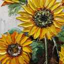 ART8YUQI Paintings - Texture Wall Art Abstract Sun Flower Views Picture Modern Landscape Artwork Oil Painting for Decor 24x36 Inch