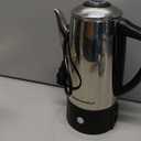 Elite Gourmet EC140 Electric 6-Cup Coffee Percolator with Keep Warm, Clear Brew Progress Knob Cool-Touch Handle Cord-less Serve, Stainless Steel