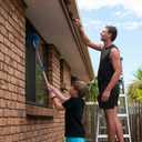 Cobweb Duster with Pole, 4ft Stainless Steel Pole Cobweb Brush with Medium-Stiff Bristles for Walls Beams Shelves Iight Fixtures and Window Screens (4 Foot (Pack of 1))