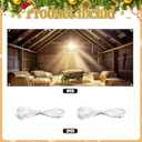 Christmas Nativity Garage Door Cover, 6 x 13 FT Christmas Manger Backdrop Banner The Birth of Christ Hanging Backdrop Decoration for Xmas Holy Night Scene Religious Outdoor Church Party Supllies