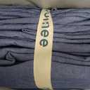 MooMee Bedding Duvet Cover Set 100% Washed Cotton Linen Like Textured Breathable Durable Soft Comfy (Heathered Blue, Palatial King/Oversized King 120"x98")