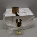 Gold Stem Stainless Steel Wine Glasses 18oz Unbreakable Stemware Portable Shatterproof Metal Goblet Glasses Wine Drinkware for Champagne Cocktails Banquet Wedding Party Camping(12 Pack)