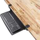 EHO Prime Desk Clamp Keyboard Tray, Under Desk Sliding Retractable Drawer, Ergonomic Space-Saving Platform for Standard Keyboards, Large 20" x 11.5" Workstation Extension