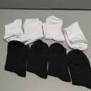 Duufin 12 Pairs Men's Crew Socks Mid Calf Casual Workout Gym Plain Crew Athletic Socks for Men