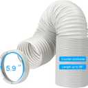Portable Air Conditioner Hose Kit AC Hose with Adapter 5.9" Dia 59" Length Flexible Exhaust Hose and AC Unit Tube Connector for Portable Air Conditioner Vent