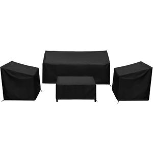 Patio Furniture Covers,Outdoor Furniture Cover Waterproof,Patio Furniture Set Covers for 4 Piece Outdoor Conversation Set,Patio Covers Set-XX-Large (Black)