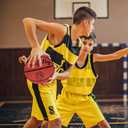 2 x Wuzfully Kids Basketball Size 3(22") for Toddler boy and Girls, Youth Basketball Size 5(27.5") for Indoor Outdoor Pool Play Games (Brown)