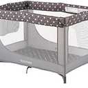 Pamo Babe Portable Crib Baby Playpen with Mattress and Carry Bag Grey