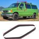 in-Channel Window Visor for 1992-2006 Ford E-150 E-250 E-350 E-450 E-550/ E150 E250 E350 E450 E550, Rain Guards Shields Vent Deflector Shade Wind Dark Smoke, 2PCS
