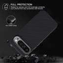 Magnetic Carbon Fiber Case for Google Pixel 9 Pro XL Compatible with MagSafe, Slim & Ultra Thin Aramid Fiber Anti-Scratch Military-Grade & Metal Camera Shockproof Case, Black&Red