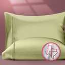 Texas Linen Co. 100% Egyptian Cotton King Size Pillow Cases Set of 2 - Luxury 800 Series Happy Hushin' Collection Cotton King Pillow Cases (Sage Green), Cooling Hotel Pillowcovers for Comfy Sleeping