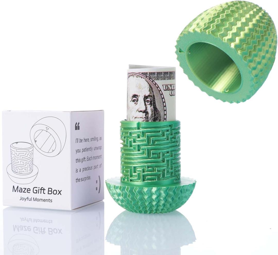 2026 Creative Gift Box: Easter Egg Mystery Puzzle with Hidden Compartment, Reusable Brain Teaser Game for Adults & Kids, Money Gift Ideas for Birthday Christmas Party Celebration (Yellow-green)