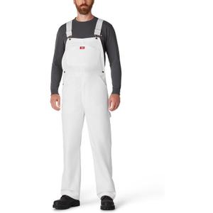 Dickies Men's Painters Bib Overall (34W x 30L, White)