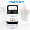 Fits YETI Rambler Bottles 18oz 26oz 36oz 64oz - Replacement Chug Cap & Screw Top Lid Accessories
