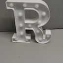 Pooqla LED Marquee Letter Lights Sign, Light Up Alphabet Letter for Home Party Wedding Decoration R