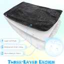 Nobleza Waterproof Dog Blanket Reversible Super Soft Warm Fluffy Sherpa Fleece Pet Blanket Pee Urine Proof Washable Couch Protector for Small Medium Dogs & Cats 32  40 Grey