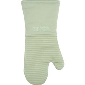 Extra Long Silicone Oven Mitts Heat Resistant 500 Degrees, 1 Pack, 14"x7" Fennel, All-Clad Kitchen Textiles