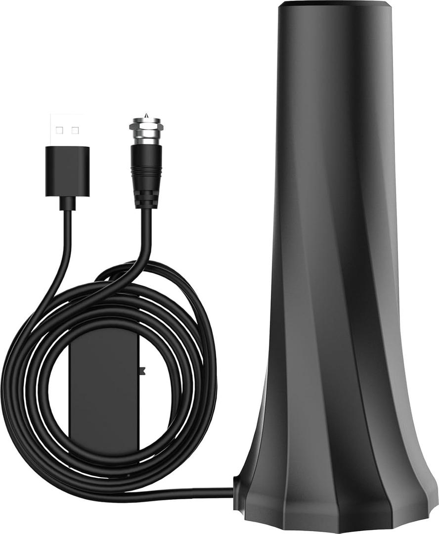 2026 Upgraded TV Antenna for Smart TV, Digital Antenna for Local Channels, 2300+ Miles Range TV Antenna Indoor with 360 Signal Strongest Booster, Supports 1080P 4K Reception HD 16.41FT Cable