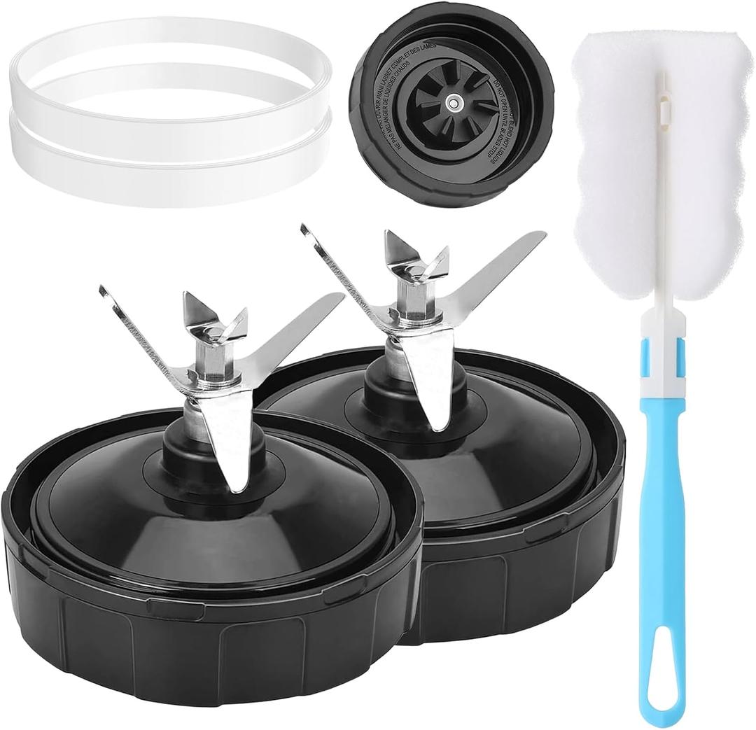 2 PACKS 7 FINS Extractor Blades Replacement Part Bottom Blade for Ninja Blender for Nutri Ninja Auto iQ BL642 NN102 BL682 BL2013 