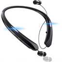 Bluetooth 5.3 Neckband Bluetooth Headphones, Retractable Headphone IPX5 Sweatproof & Vibration Notifications, Secure Fit and Stereo Sound for Cycling and Hiking
