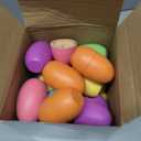 Marsui 24 Pcs Easter Wooden Eggs 2 x 2.8 Inch Fillable Wooden Easter Hollow Fake Eggs Hunt DIY Painting Colorful Art Craft Basket Stuffers Decorations Spring Home Decor