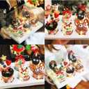 6 x Christmas Candy Eyeballs Eyes Cake Cupcake Toppers Cookie Decorations Sweet Edible Candy For Christmas Cake Cupcakes Decoration (Cute)