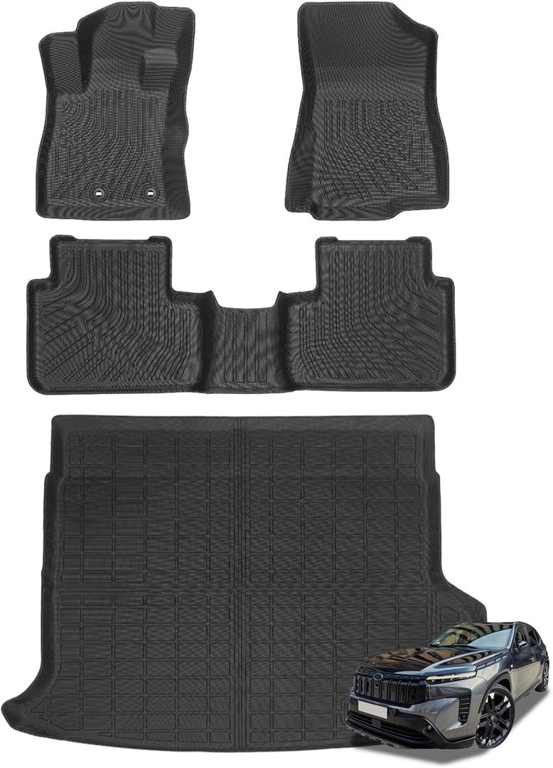 Floor Mats & Cargo Liner for 2025-2026 Subaru Forester Hybrid, All-Weather Heavy Duty TPE Floor Liners Full Coverage Automotive for Forester Hybrid Accessories
