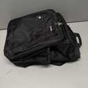 Commuter Backpack Slim 16" Laptop Computer & Tablet Anti-Theft RFID Business, Work, , & Travel Bookbag, Black Polyester