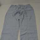 Beotyshow Mens Linen Pants Casual Elastic Waist Trousers Summer Beach Lightweight Pants, XL