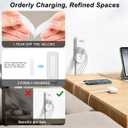 Electrical Outlet Extender Stick - Features USB-A, USB-C and 2 AC Outlets, Extends 22"-34", Rotates 180° Access Hard-to-Reach Outlets, Wall Plug Power Socket Expander Nightstands, Sofa, Desks and More