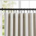 50 Pack Black Curtain Rings with Eyelets 1.5 Inch Inner Diameter Eyelet Curtain Rings for Pin Hooks Metal Drapery Ring with Clips