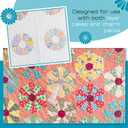 5 Pcs Acrylic Quilting Template Ruler 10 Inch Dresden Plate Template for Quilting Blanket Making Clothing Craft DIY(Transparent)