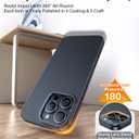 TORRAS Magnetic Slim Fit for iPhone 16 Pro Max Case with Stand, Ultra-Thin 16 Pro Max Phone Case Compatible with MagSafe, Built-in Stash Stand, Light Anti-Scratch Matte Hard PC 6.9 inch, Black