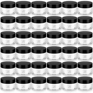 Loretoy 26 Pack 1 OZ Plastic Jars with Lids, BPA Free, Reusable, Refillable Transparent Cosmetic Containers for Bath Salts, Cosmetics, Powders, Beauty Product and Small Accessories