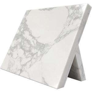Home Kitchen Marble Countertop Magnetic Knife Holder, with Strong Enhanced Magnets (White)