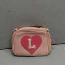 KKXIU Birthday Gifts for Girls Initial Toddler Purse Cute Kids Crossbody Bag (Pink)