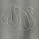 6 inch Non Slip Rubber Coated White S Hook Heavy Duty,6 Pack Large Vinyl Coated S Hooks, Metal S Shaped Hanger Hooks for Hanging Plants Outdoor,Closet Rod,Jeans, Pot Pan Cups Towels Hats (6 Inch-6 Pack, White)