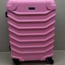 InUSA ENDURANCE Luggage with Spinner Wheels | Durable Lightweight Hardside Suitcase, Spacious Travel Bag with Handle and Trolley | 24-Inch Medium Checked Luggage | Pink