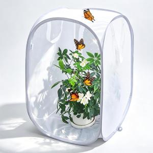 Pop-up Insect and Butterfly Habitat Cage Terrarium Clear Mesh Enclosure - 16" x 16" x 24"
