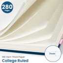 Hardcover Spiral Journal Notebooks for Work With Removable Dividers & Tabs, 8.5"x11" 5 Subject Notebook for Note Taking & Organizer, A4 College Ruled Lined Journal for Women & Writing, Navy Blue, 280 Pages