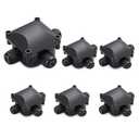 Waterproof Junction Box, IP68, 3-Way Outdoor Cable Connectors,Outdoor/External Electrical Light Junction Box  6mm-10.2mm (6 Pack)