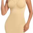 JOYSHAPER Shapewear Slips Dress Built in Bra for Women Full Slip Tummy Control Shapewear Dress Long Body Slip Under Dresses (Medium, #4 Nude - Convention Shoulder Strap)