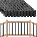 50 Pack Deck Balusters 26" Staircase Baluster for Deck Systems, Black Hollow Metal Spindles for Stair Railing and Porch Railing, Indoor Outdoor Use (1.5mm Thick)