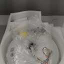 Dimmable LED Ceiling Light Fixture, 2700K-6000K 5CCT Modern Mid-Century Semi Flush Mount Ceiling Light, White Close to Ceiling Lamp for Bedroom, Living Room, Kitchen, Laundry Room, 15.7in