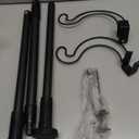 Adjustable Over-The-Door Garland Hanger, Heavy Duty Wreath Hanger for Front Door, No Nails or Screws Damage-Free, Fits Standard Door Frame Depths 34-42 Inch, Black