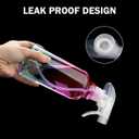 4 pack Plastic Spray Bottles Empty Spray Bottle 16.9oz/500ml Heavy Duty Spraying Bottles Mist/Stream Water Bottle for Cleaning Solutions, Hair (2Clear&1 brown&1 gradient)